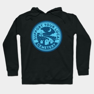 Support Your Local Cemetery - Blue Hoodie